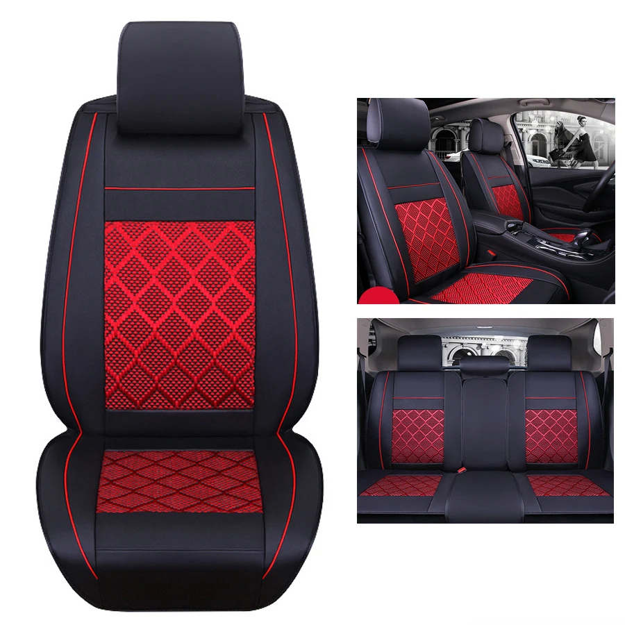 Universal Car Seat Covers Cushion Pad Fit Waterproof PU ...