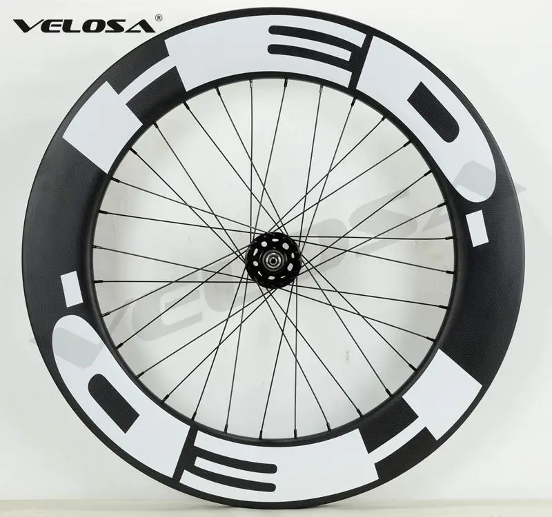 Cheap Outlet, only 20 sets, 700C  track bike carbon wheelset, 88mm clincher/tubular,fixed gear street bike carbon wheel 1