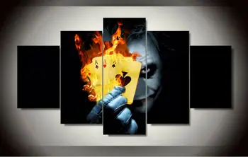 

Wall Art Oil Painting Batman Joker Art Painting On Canvas Living Room Decoration Pictures Print Picture Unframed 5 Pieces/set