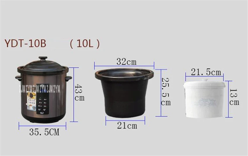 3.5L многожильный безопасный керамический вкладыш из нержавеющей стали, Электрический чайник, плита, мульти плита, прибор для нагрева рагу суп, YDT-10B