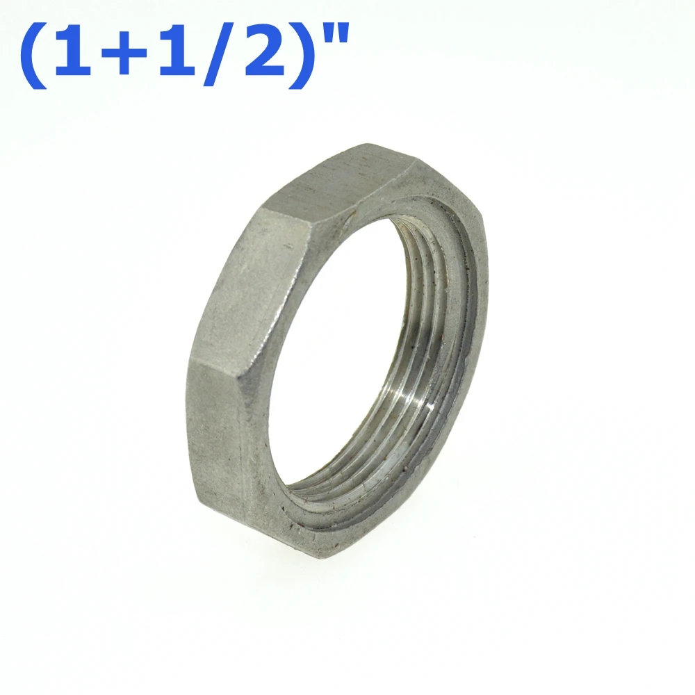 2Pcs 1 1/2" / DN40 Thread Nuts Metal Lock Nut 45mm Inner Dia. O Ring
