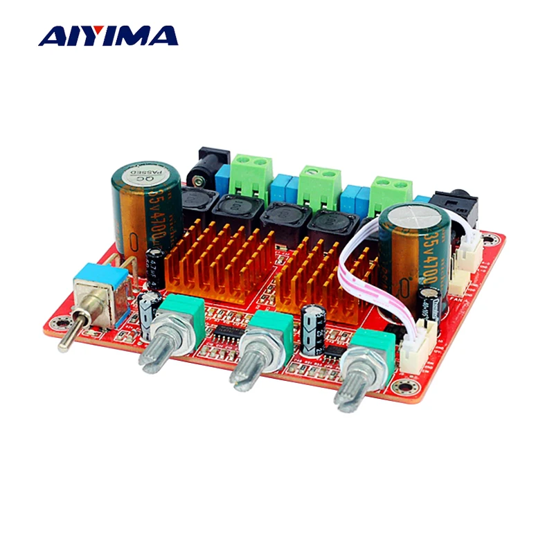AIYIMA Home Amplifiers Audio Board Class D 2.1 Digital Power Amp 100W+50Wx2 Fever HIFI Subwoofer Amplifier Amplificador | Электроника