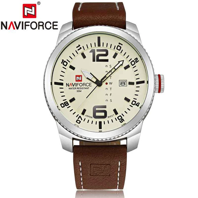 NAVIFORCE мужские повседневные спортивные часы армейские военные модные Отображение