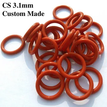 

50x VMQ O Ring Seals Silicon Rubber Gaskets M41 - M88 ID42mm CS 3.1 *43/44/45/46/47/48/49/50/51/52/53/54/55/56/57/58/60/62 Red