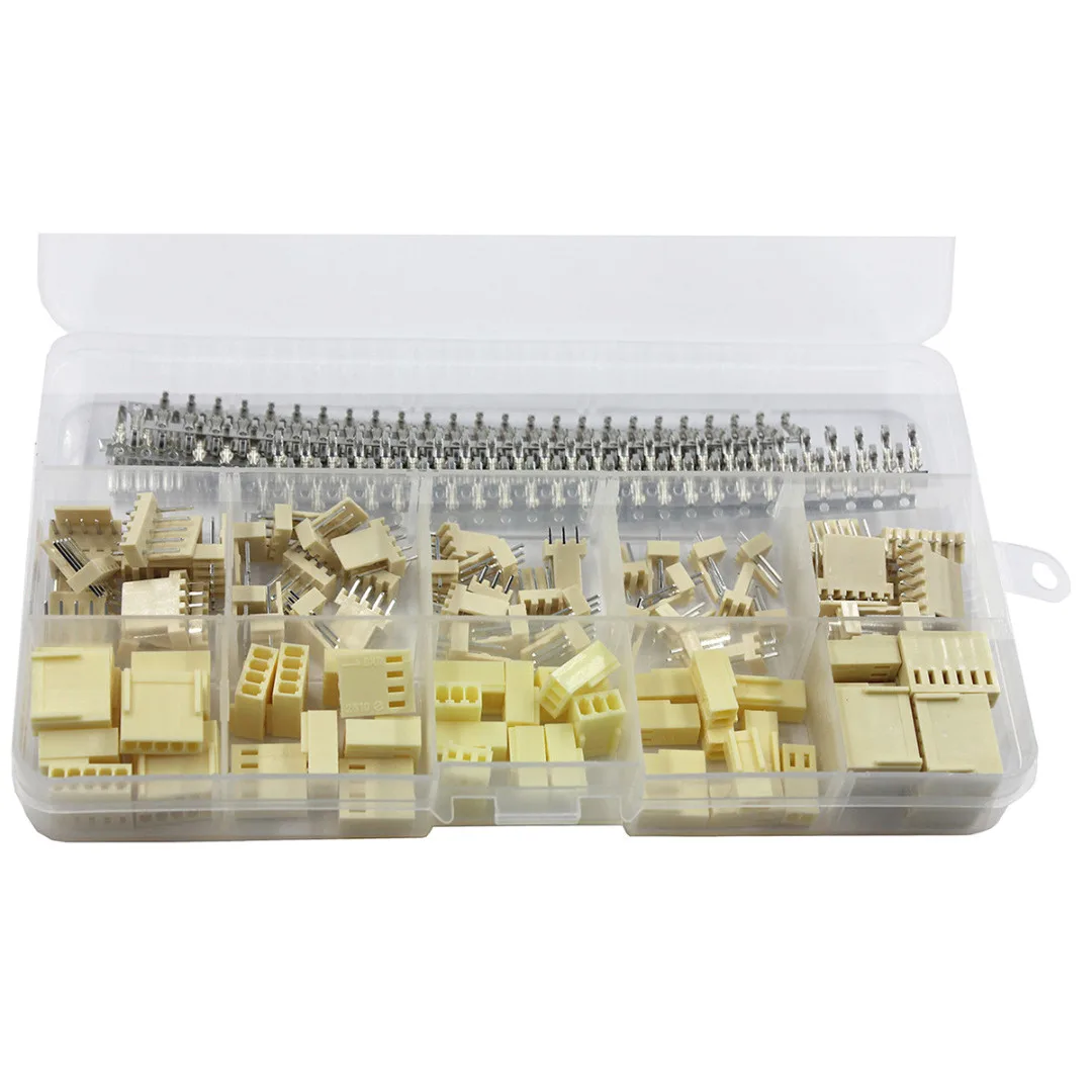 300pcs KF2510 Female Terminal Housing Header Wire Connector 2.54mm White Terminal Pin Connectors 2 3 4 5 6 Pin