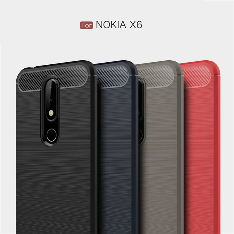 cheap Carbon Fiber TPU Case For Coque Nokia 2 3 3.1 5 5.1 6 6.1 7 7.1 Plus 8 Sirocco 2018 4.2 9 Pureview Back Cover For Nokia X6 Case