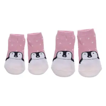 

Babty Socks Thicken Winer Penguin Pattern Pink Warm Antiskid Socks
