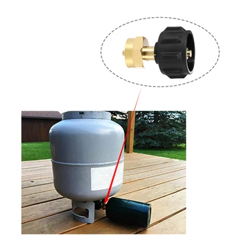 

Safety QCC1/Type1 Regulator Valve Refill Adapter for 1LB Small Cylinders Propane Refiller Adapter Canister Fill Coupler Solid