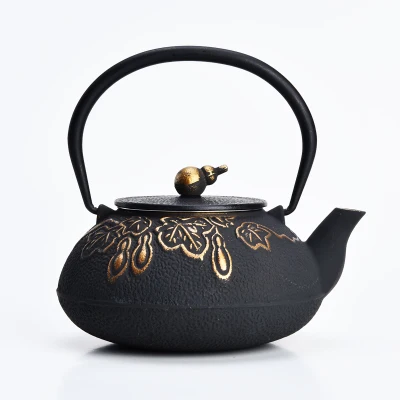 Горячая японский чугунный чайник печь на угле Железный чайник кунг-фу пуэр чугунный чайник окисленный без покрытия - Цвет: I STYLE 700ml
