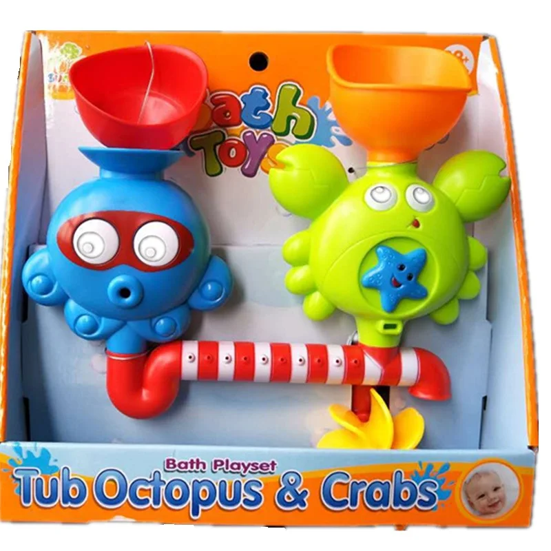 Sozzy Baby Sea Animal Bath Playest Tub Toy Water The Octopus Crabs Interest Bathing Toys Water Spraying Tool Waterproof