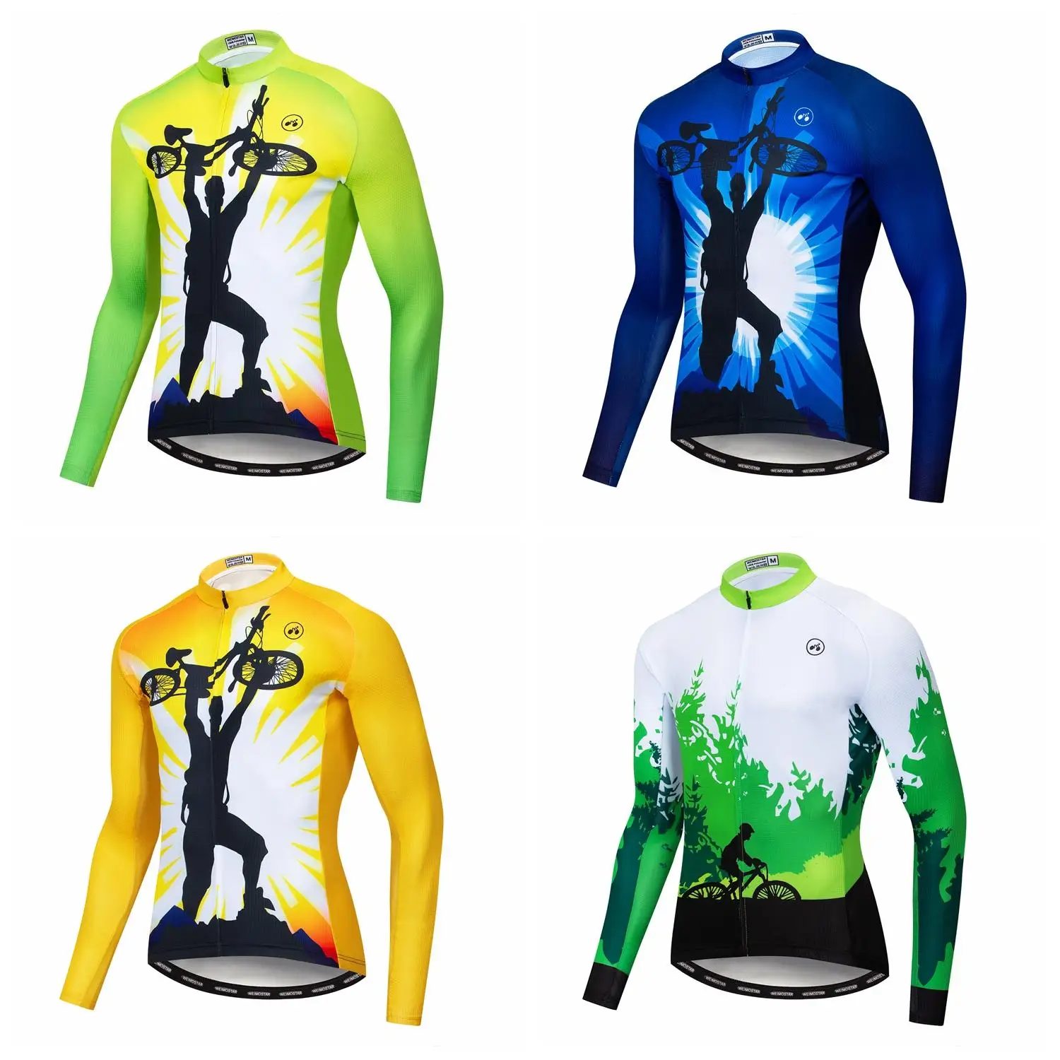 

Men Spring Cycling Jersey Long Sleeve Men Autumn Bicycle Clothing Outdoor Sport Road MTB Quick Dry Breathable Bike Jersey
