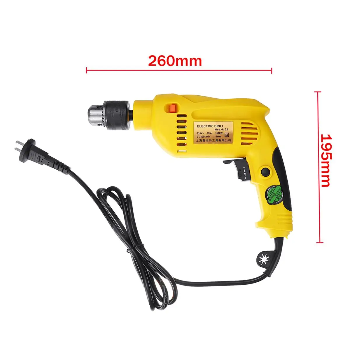 Drillpro 1880W Brushless Motor 13MM Electric