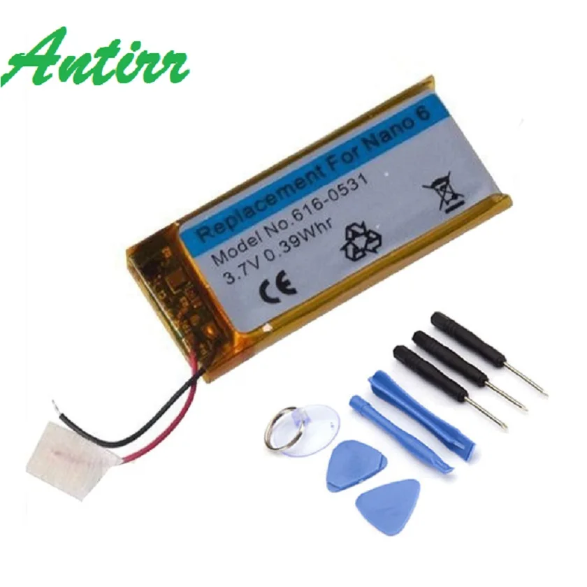 Antirr Batería de iones de litio de 3,7 V, repuesto de 330mAh para iPod