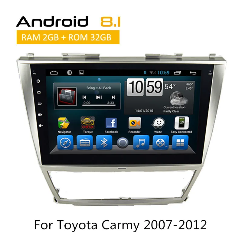 

2 Din Auto Radio Head Unit For Toyota Camry 2007 2008 2009 2010 2011 2012 With 10.1 inch GPS Navigation Stereo AUX bluetooth