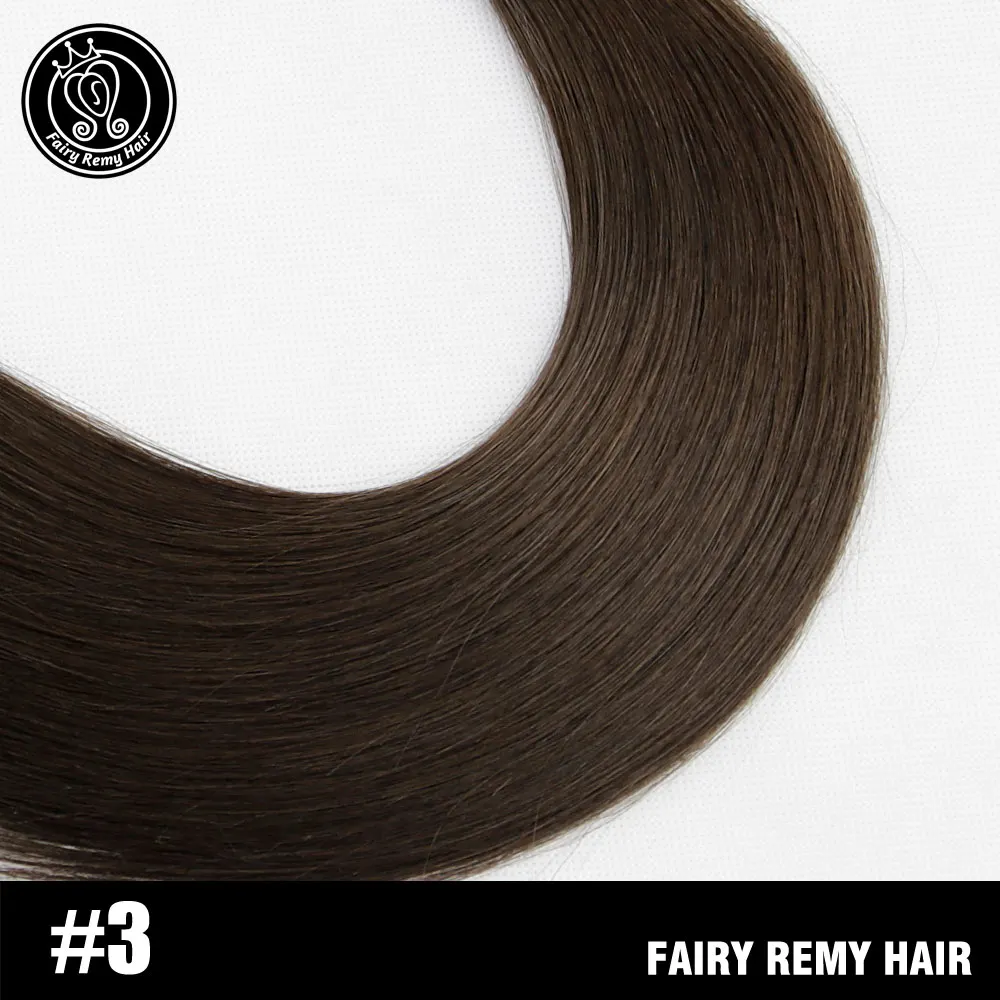 Сказочные волосы remy, 2,0 г/шт., 18 дюймов, человеческие волосы remy на ленте для наращивания, цветные волосы на ленте для наращивания, кожа, уток, Cheveux для наращивания, 40 г - Цвет: #3