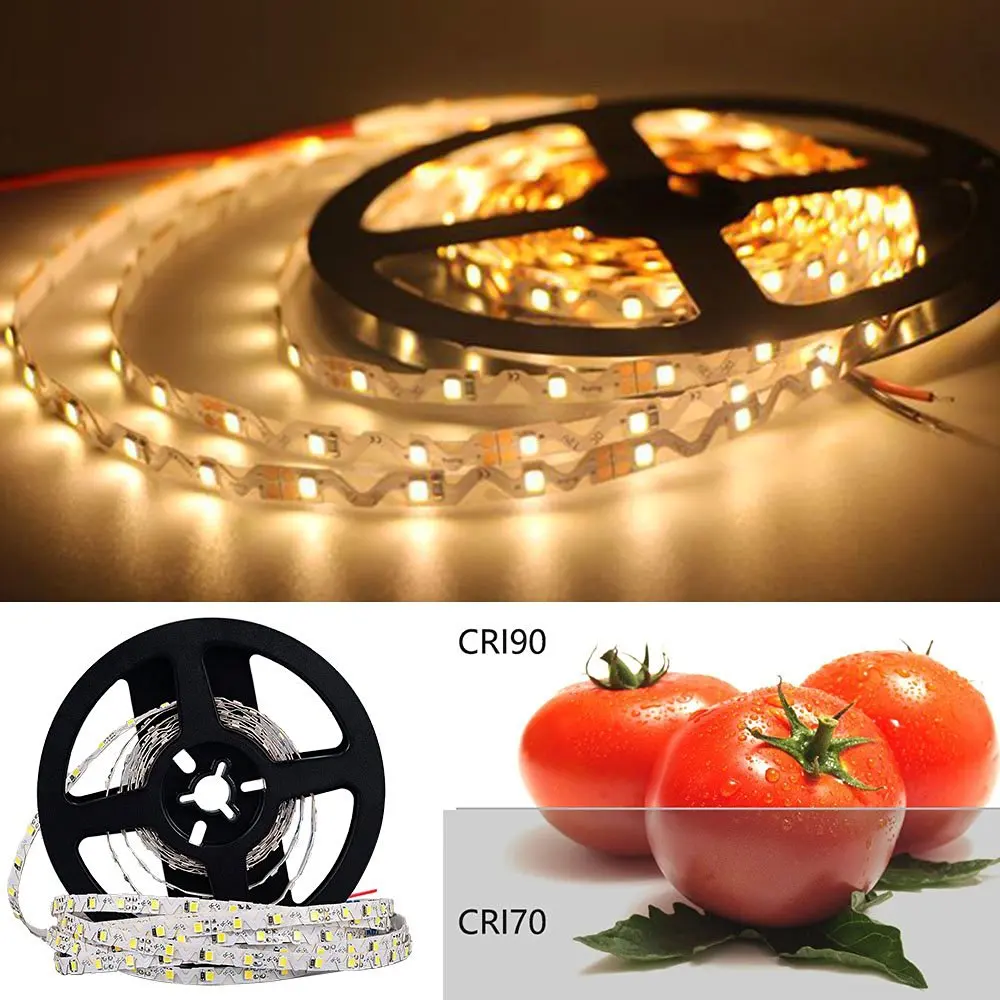 

Free Shipping DC12V 2.5M(8.2ft) with 150 leds High CRI90 LED Strip Light 2835 Flexible LED Strip 12W/M Warm White Non-waterproof