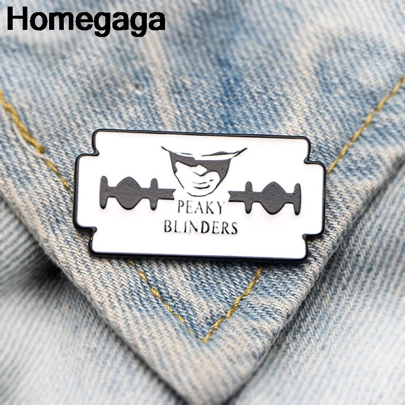

Homegaga Peaky Blinders Zinc alloy tie pins badges shirt bag clothes cap backpack shoes brooches badges medals decorations D2137