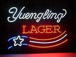 Yuengling Lager СТЕКЛО Неоновый свет знак пивной бар