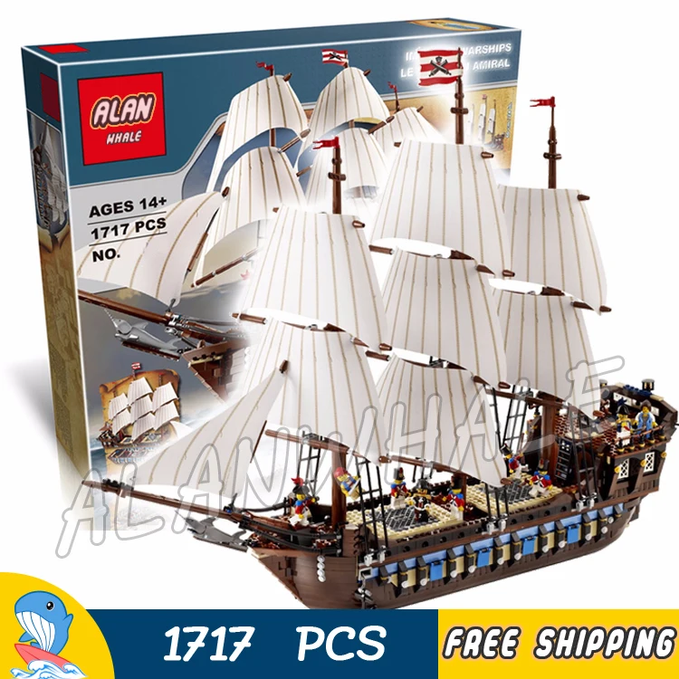 

1779pcs Battle Ship Pirates of the Caribbean Imperial Flagship 39010 DIY Model Building Blocks Toys Bricks Compatible with Lego
