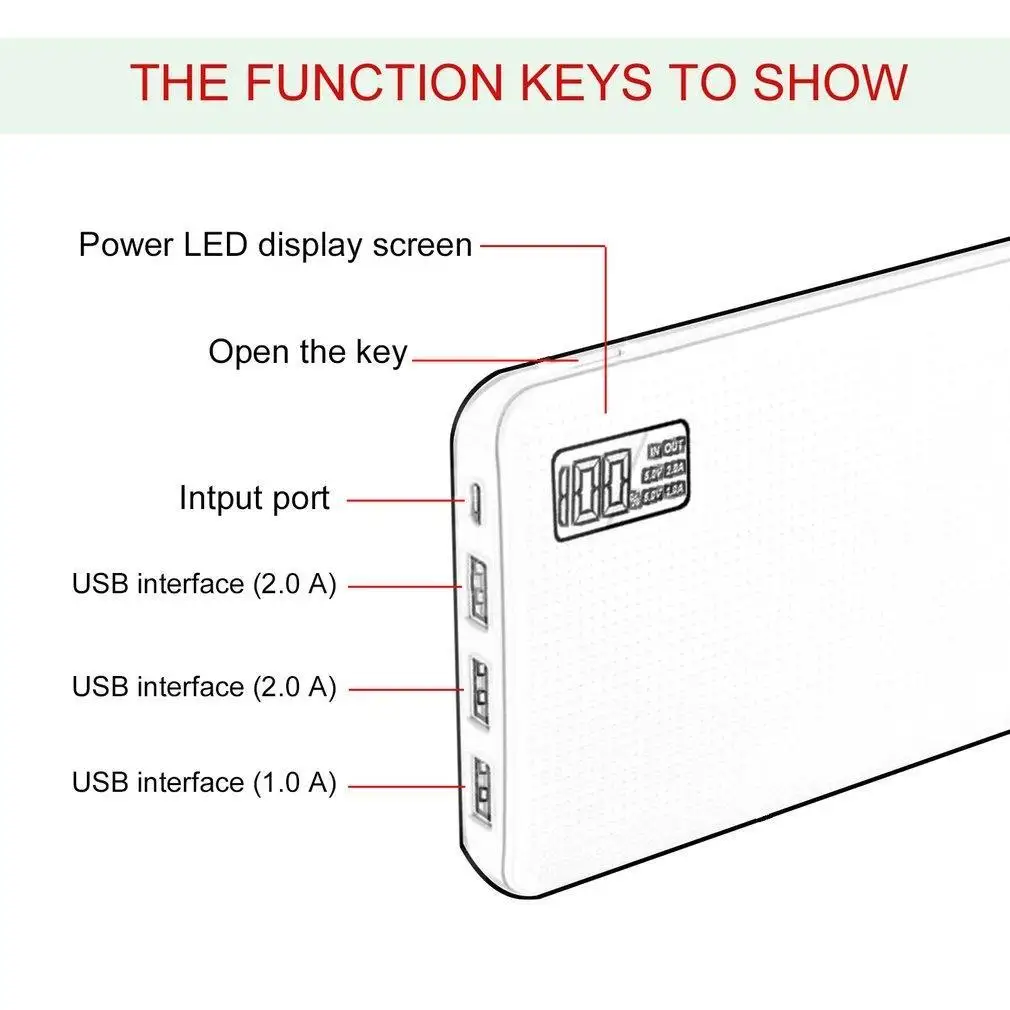 HOCO power Bank 30000 мАч, зарядное устройство, быстрая зарядка, 3 USB выхода, внешние аккумуляторы, портативное зарядное устройство для iPhone, Xiaomi