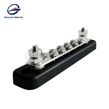 

150A DC 130A AC 10-Point Busbar Power Distribution Block for boat RV yacht boat motorboat fishingboat (Black) from GenuineMarin