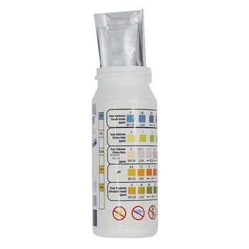 

New 50 Strips 5 in 1 Swimming Pool Spa Water Test PH Strips Free Bromine Total Chlorine Alkalinity Hardness Tester Paper Tool