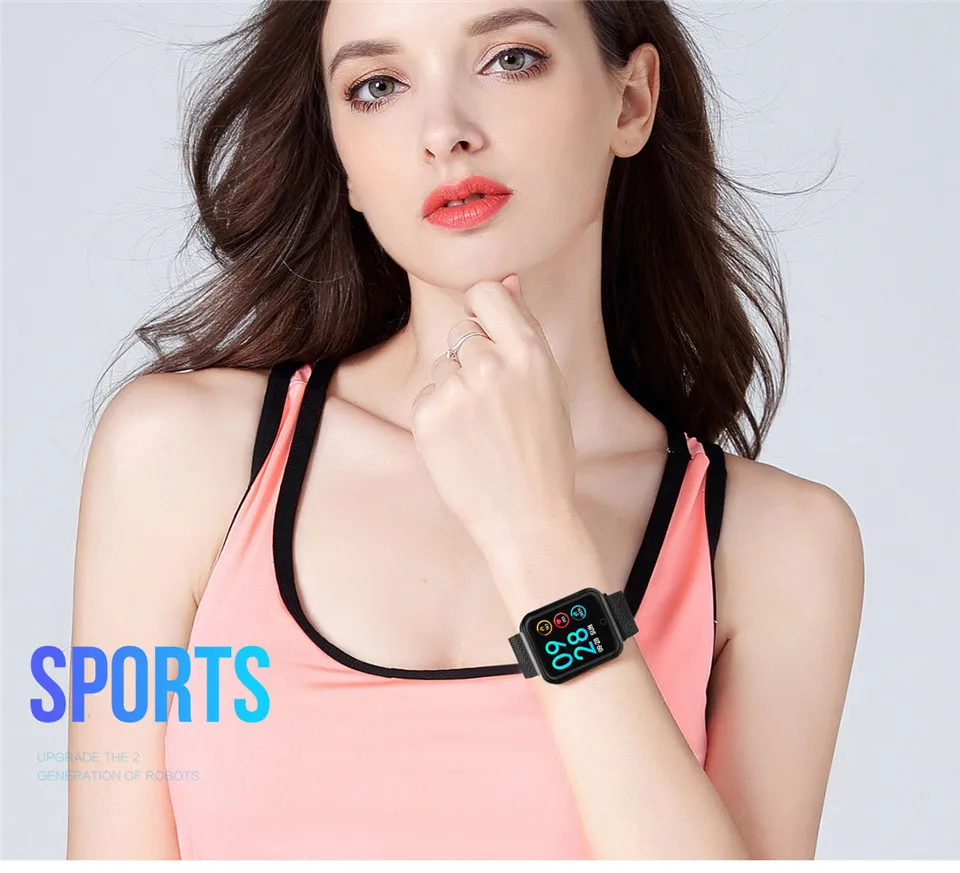 GIAUSA P68 Смарт Электронные часы Пульс давление монитор сердечного ритма одежда для занятий спортом, в тренажерном зале для женщин IP68 Водонепроницаемые Смарт-часы для мужчин