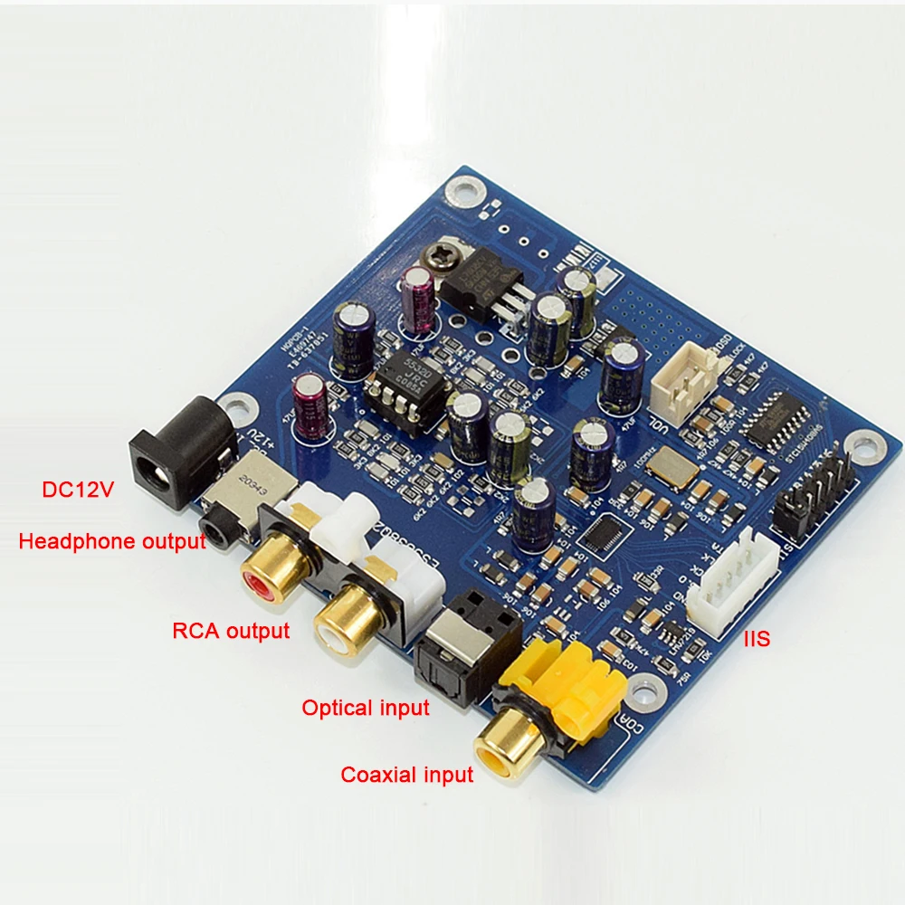 NEW KGUSS M7A JRC55320 ES9038Q2M I2S DSD Optical Coaxial Input Decoder DAC Headphone Output Audio amplifier Board