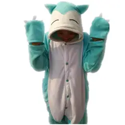 Японского аниме Pokemon жира Симпатичные Snorlax Onesie Umbreon косплэй костюм флисовые пижамы вечерние комбинезон