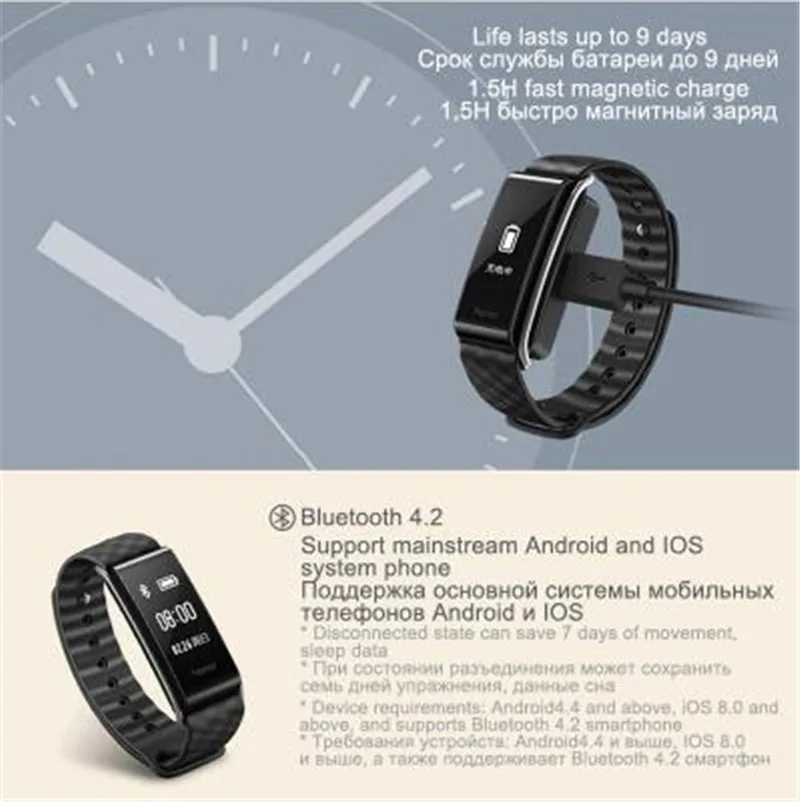 Original HUAWEI Honor A2 Smart Band UV Smartband Sleep Tracker Fitness Pedometer Wristband For Android IOS Huawei iphone