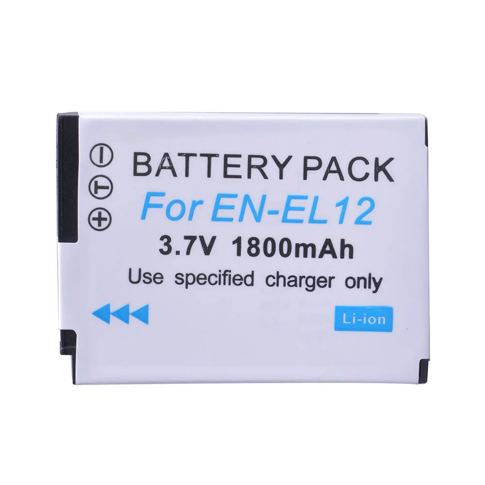 

Durapro 1pc 3.7V 1800mAH EN-EL12 ENEL12 EN EL12 Rechargeable Li-ion Battery for Nikon S8200 S9100 S9200 S9300 P300 P310 Camera