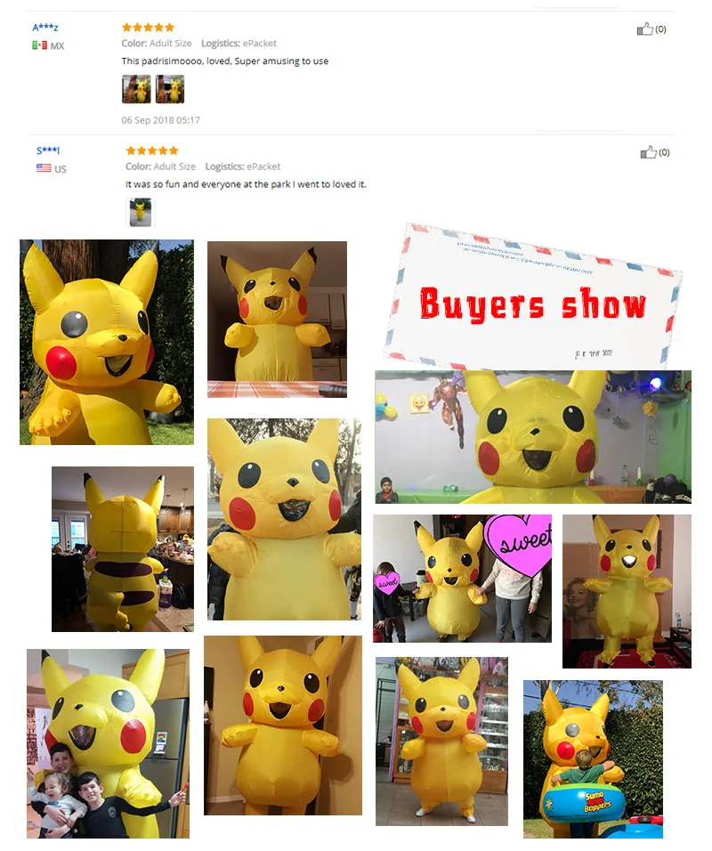 Inflatable Pikachu Costume -1
