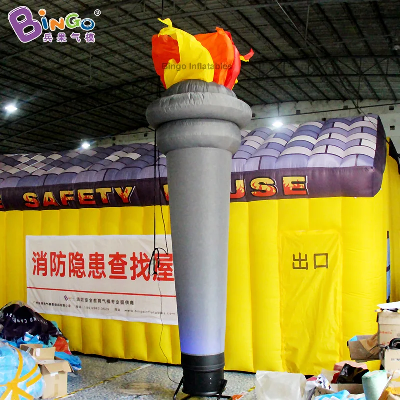 

PROMOTIONAL USE 4m inflatable torch air filled fire safety decoration for advertising customization toy displaying in propaganda