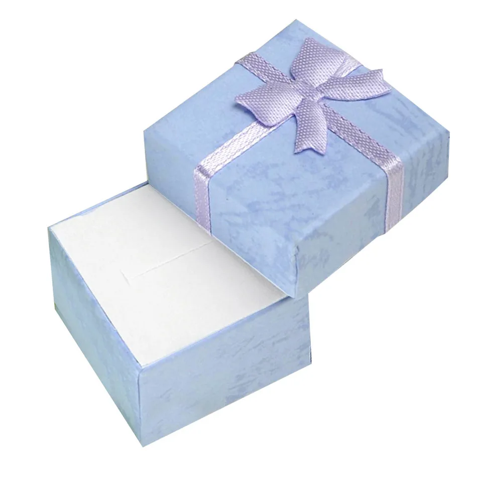 Дешевые Новинка 2019 года 10 цвета 4*4*3 cmJewelry Кольцо Серьги часы цепочки и ожерелья маленький синий коробка подарочная упаковка случае