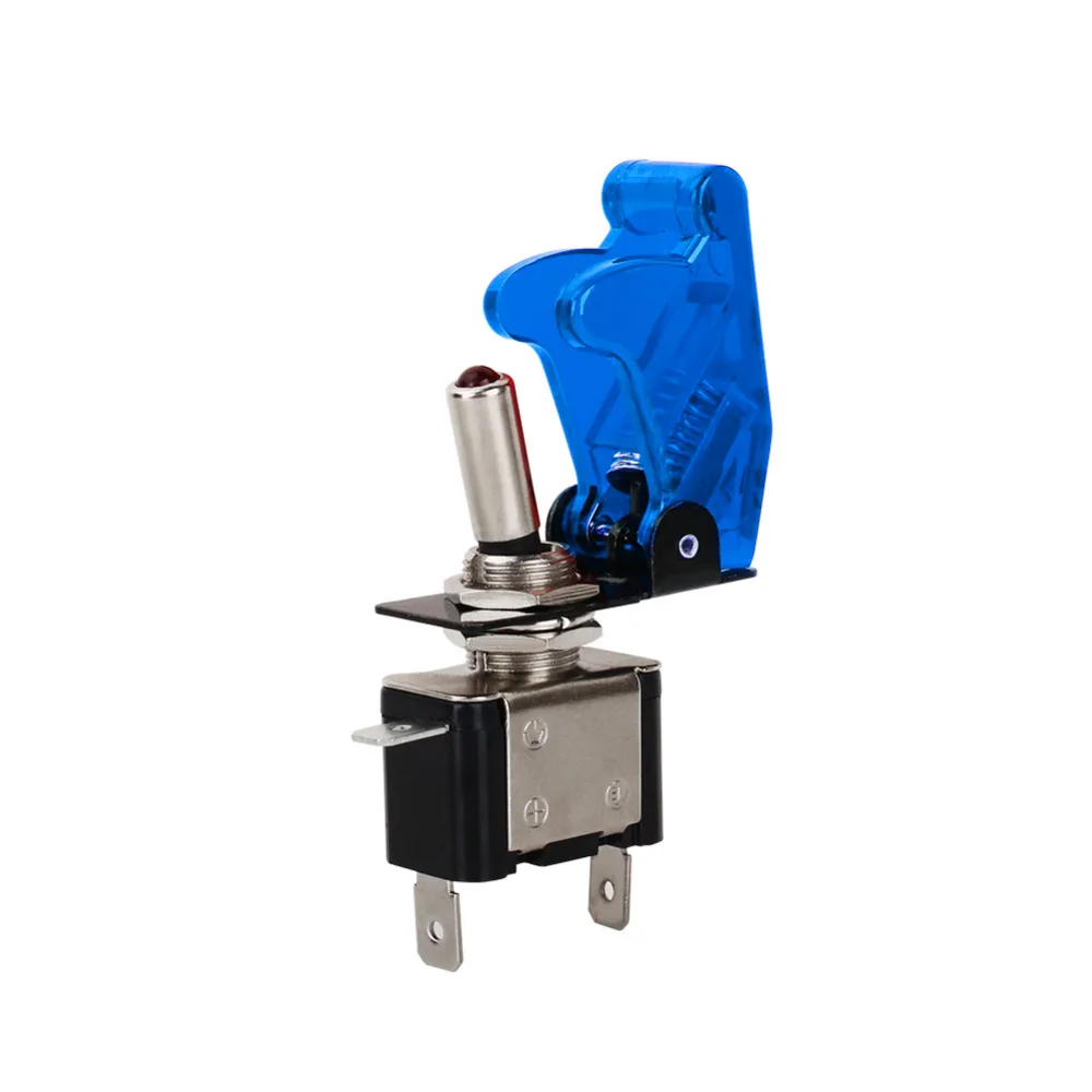 

1PCS Blue Color 12V 20A Car Auto Cover LED Light SPST Toggle Rocker Switch Control On/Off Durable