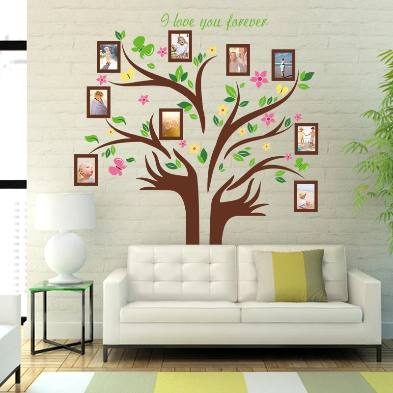 3D colotful photo frame wall sticker tree removable living room decal home decor diy mural | Дом и сад