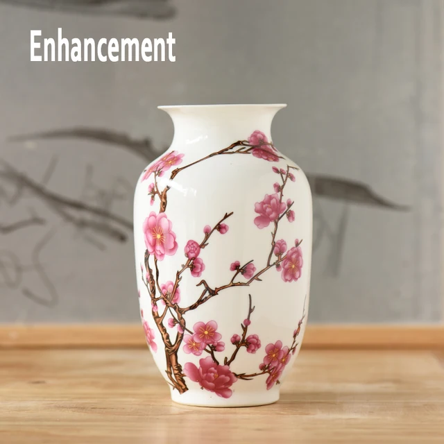 New Chinese Style Gourd Vase Jingdezhen Classical Porcelain Kaolin Flower Vase Home Decor Handmade Shining Famille Rose Vases 3