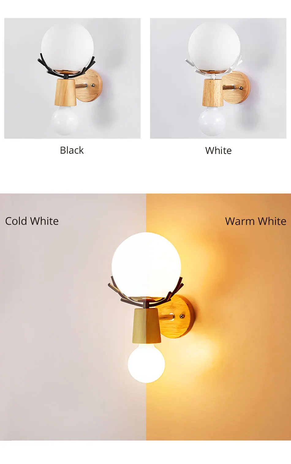 LED wall Lamp Creative Indoor Wall Light Sconce Mounted Lights For Bedroom kitchen Living Room Night Lighting Home Light Fixture (6)