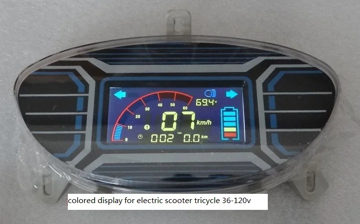 

12-110v LCD display speedometer universal instrument for electric scooter motorcycle ATV voltage battery level indicator odmeter