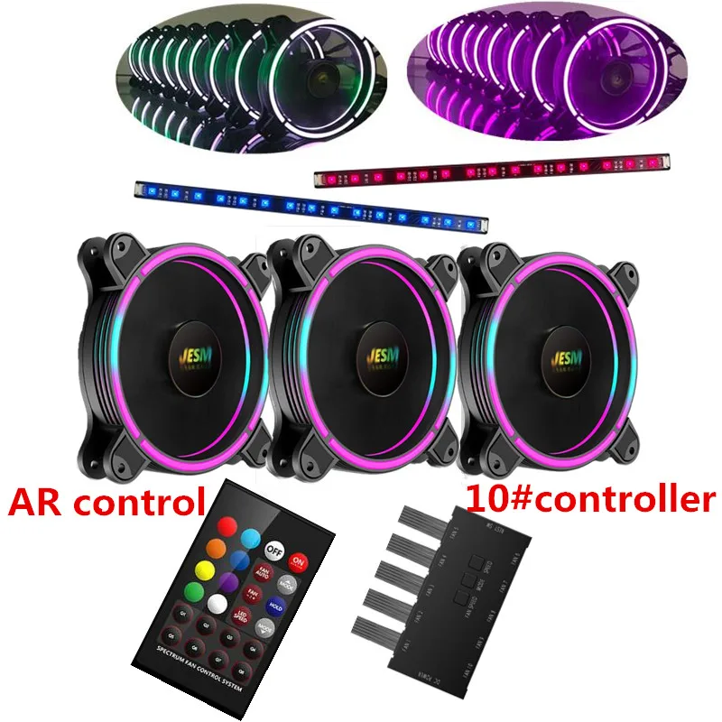 1pcs Aigo Blue Halo LED 140mm PC CPU Computer Case Cooling Ring Clear Quite Fan