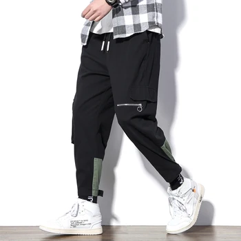 

Plus Large Size 5XL Men Cargo Pants 2019 Mens Hiphop Zipper Pockets Joggers Pants Male New Fashion Sweatpants Spring Overalls
