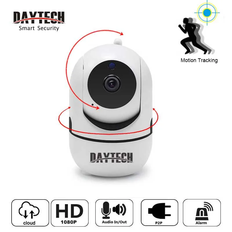  DAYTECH Wireless Security IP Camera Mini WiFi Camera Auto Motion tracking 720P/1080P Audio Cloud CC - 33032625269