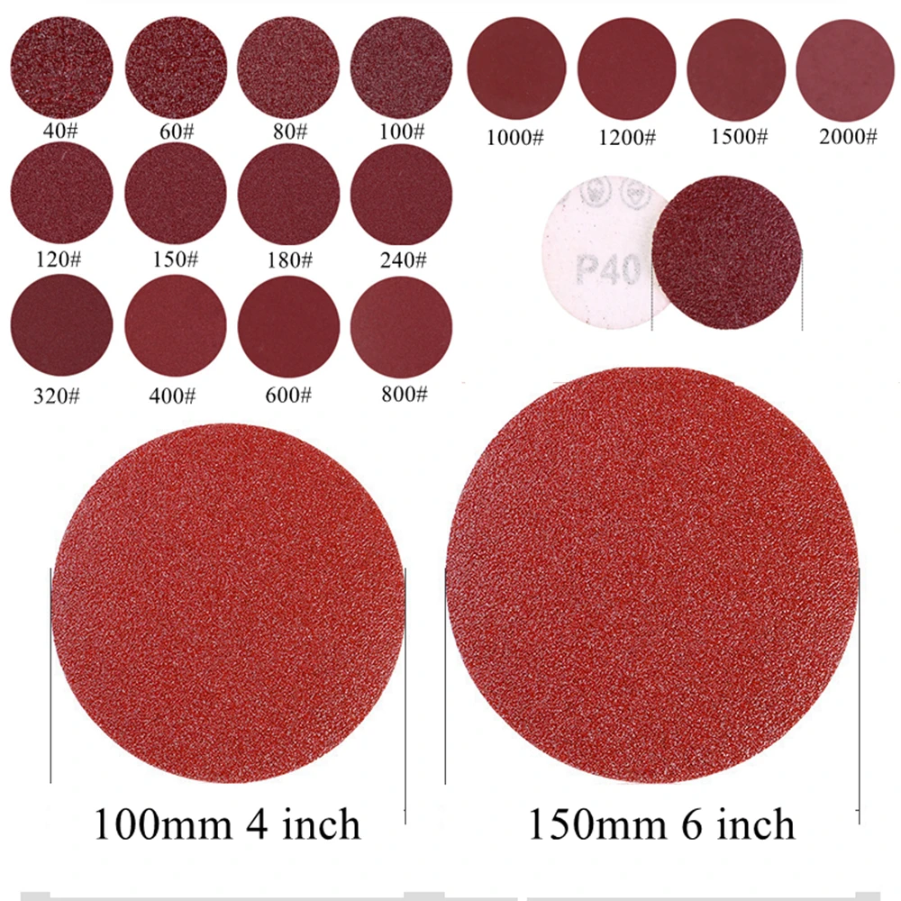 10 шт./партия, 180 мм, 7 дюймов, 40-2000 Грит, Круглый шлифовальный диск, песочные листы, держатель, шлифовальный диск для наждачная бумага