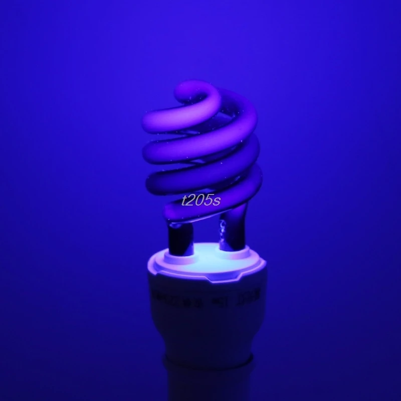 E27 5/15/20W UV ультрафиолетовые люминесцентные черный светильник CFL Лампа 220V T16 Прямая