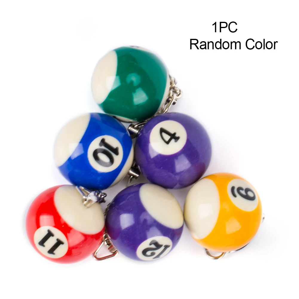 

Mini Billiards Shaped Keyring Assorted Colorful Billiards Pool Small Ball Keychain Hanging Decorations Key Chain