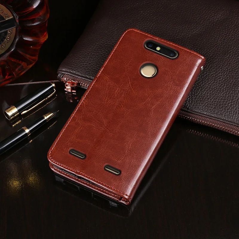 Кожаный чехол-книжка с откидной крышкой для zte Blade V8 Mini ударопрочный