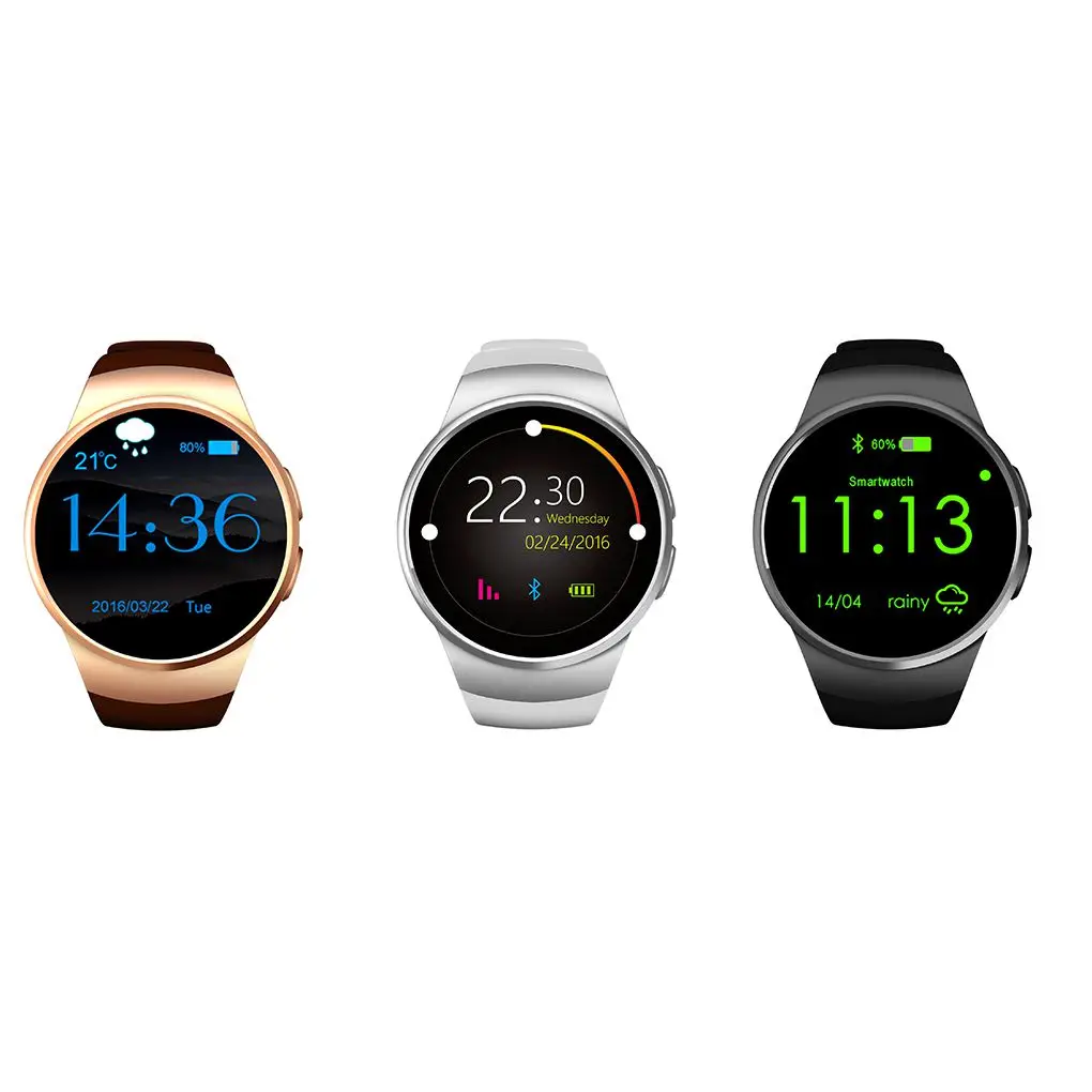 

KW18 1.3 Inch HD LCD Screen Smart Watches Smart Watches Support SIM TF Card SmartWatch Phone for IOS Android 4.0 Bluetooth