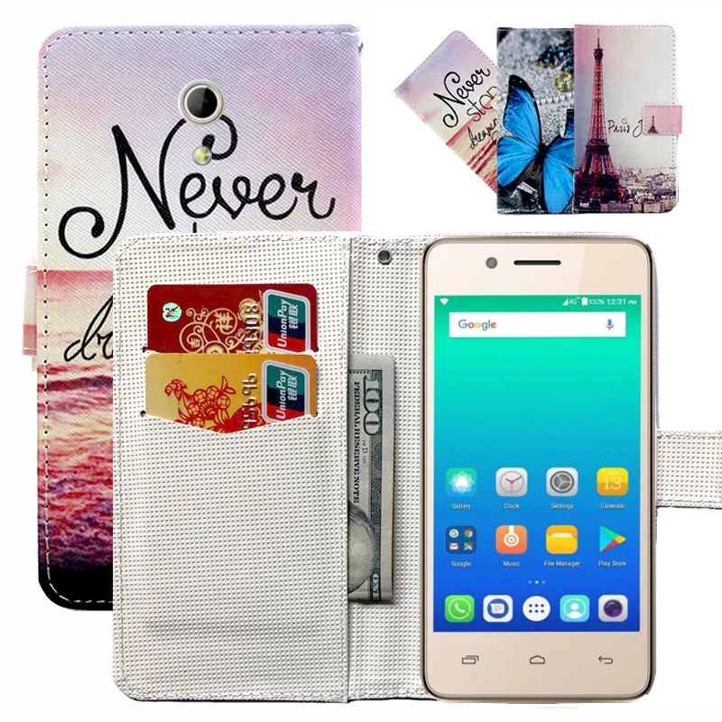

Fashion 11 Colors Cartoon Painting PU Leather Magnetic clasp Wallet Cover For Micromax Bharat 2 Plus Q402+ Case