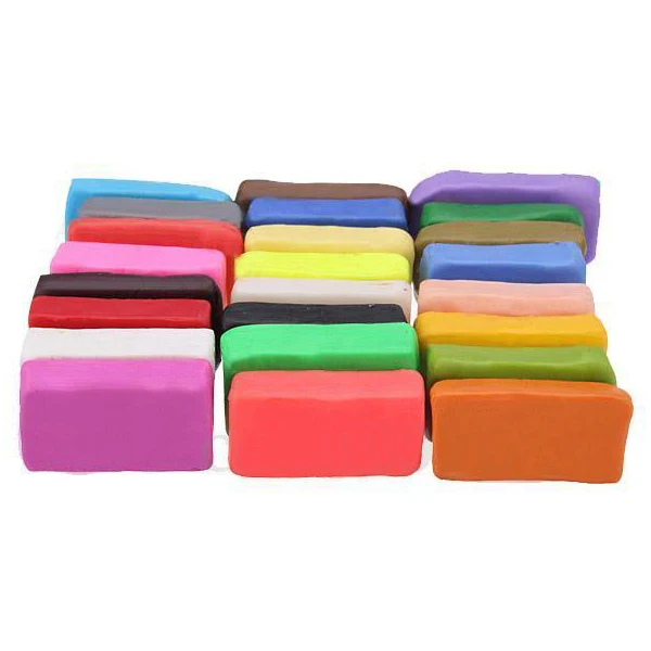 24x Colorful Soft Polymer Plasticine Effect Clay Blocks DIY Educational