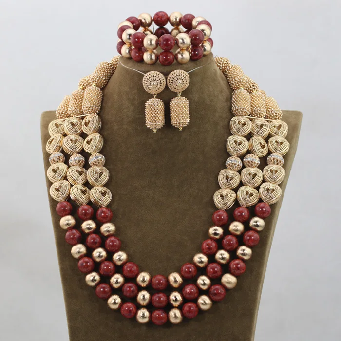 

Exclusive Jewelry Accessories for Nigerian Wedding African Coral Bridal Jewelry Sets QW962